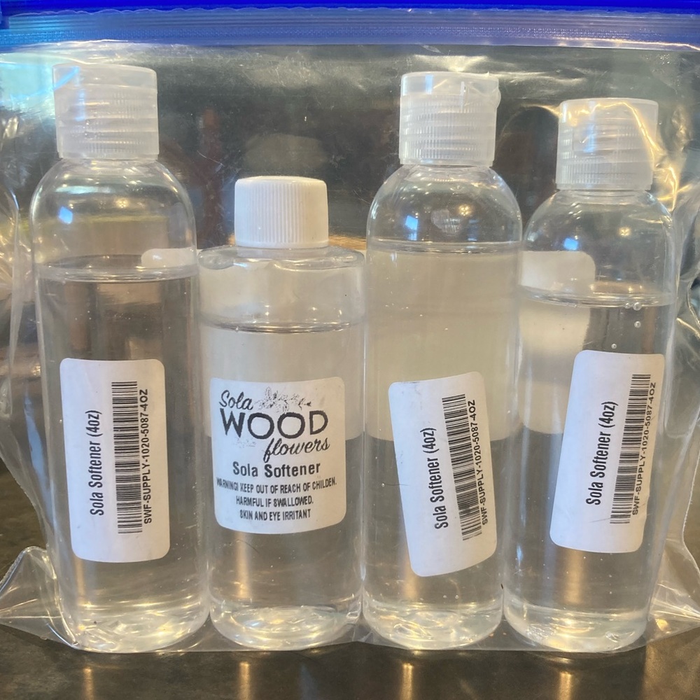 Sola wood flower glycerine. 4- 4oz bottles. Unopened